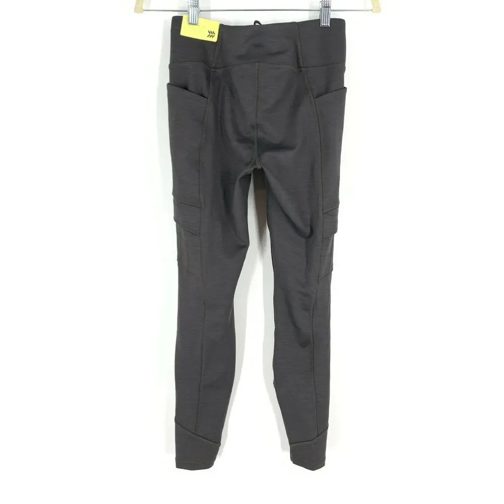 Women's High-Waisted Cargo Leggings All in Motion Charcoal Gray XS NWT - Picture 3 of 8